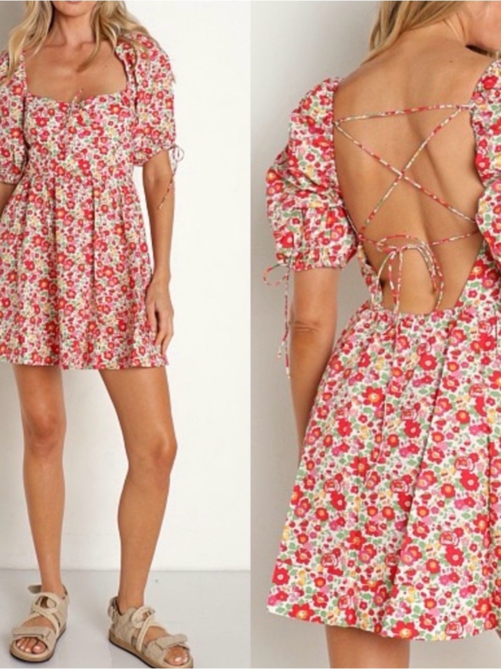 For Love and Lemons floral mini dress